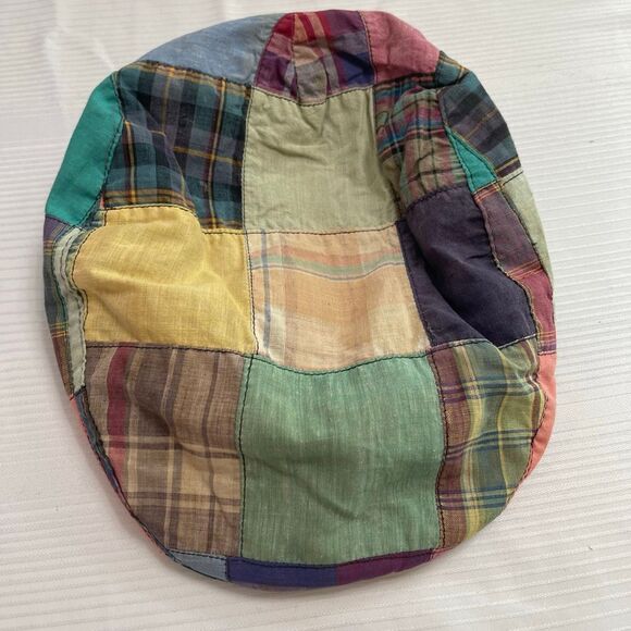 Stetson VTG Union Made Plaid Madras Newsboy Cabbie Hat Size Large - Picture 1 of 5